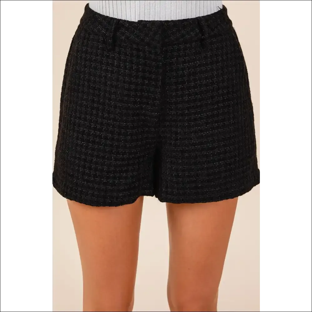 Tweed Chic Classic Shorts with Side Pockets
