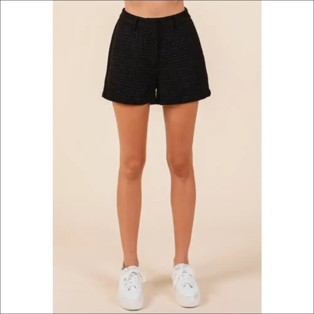 Tweed Chic Classic Shorts with Side Pockets