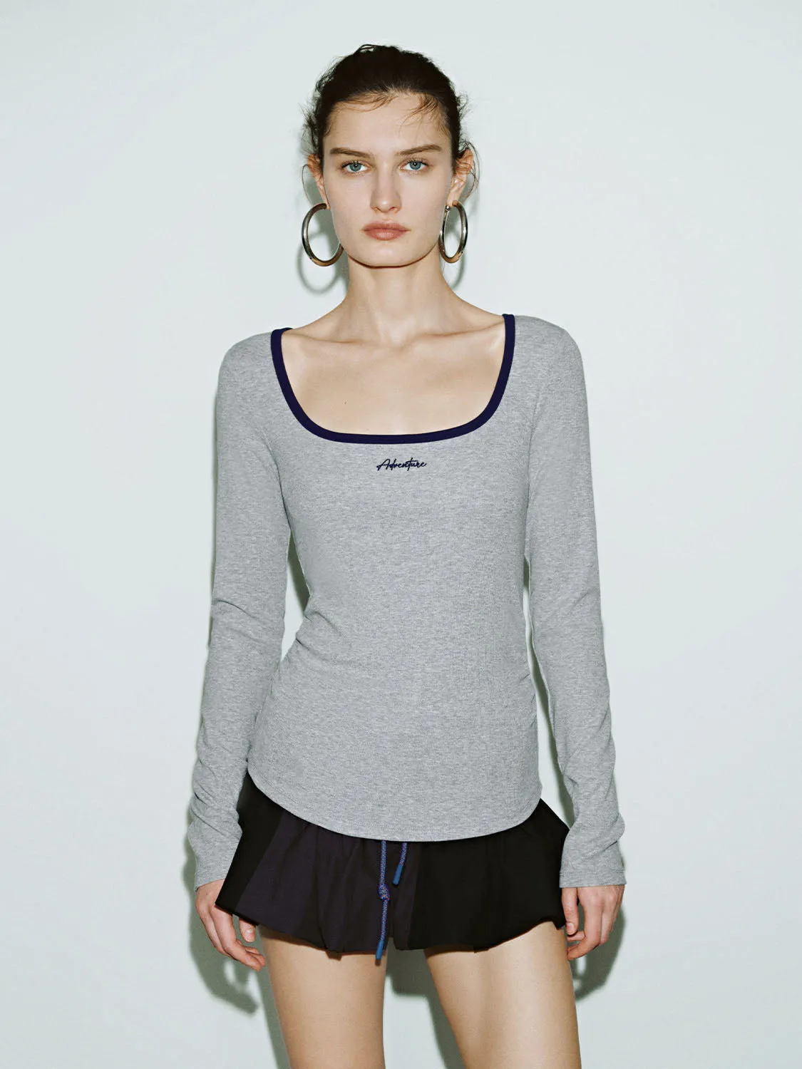 U-Neck Skinny T-Shirts