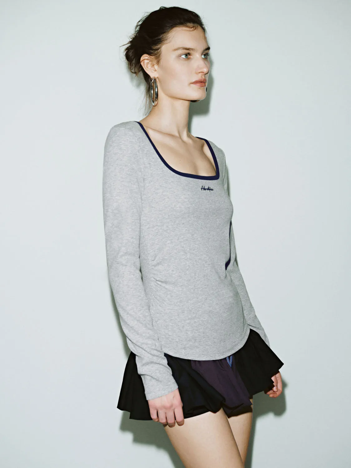 U-Neck Skinny T-Shirts