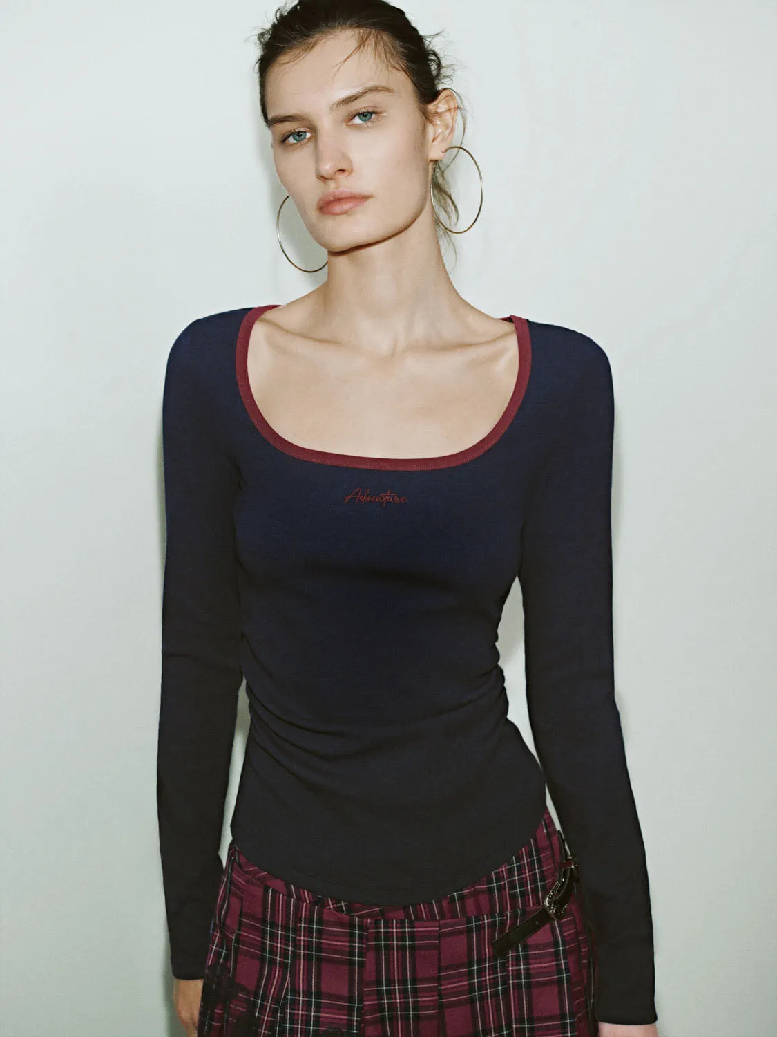 U-Neck Skinny T-Shirts