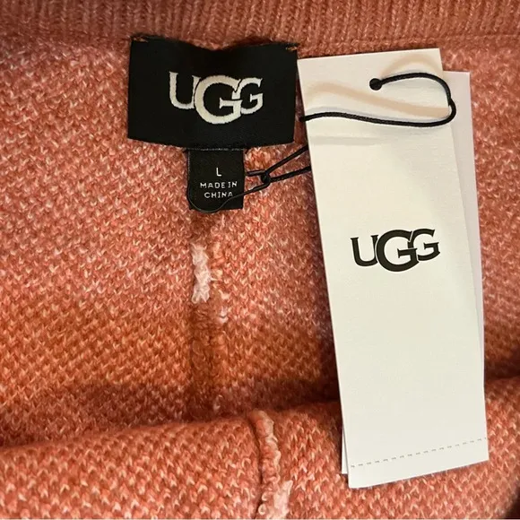 UGG Shaina Knit Short Sz L Floral Loungewear Soft Cozy Sweater Shorts