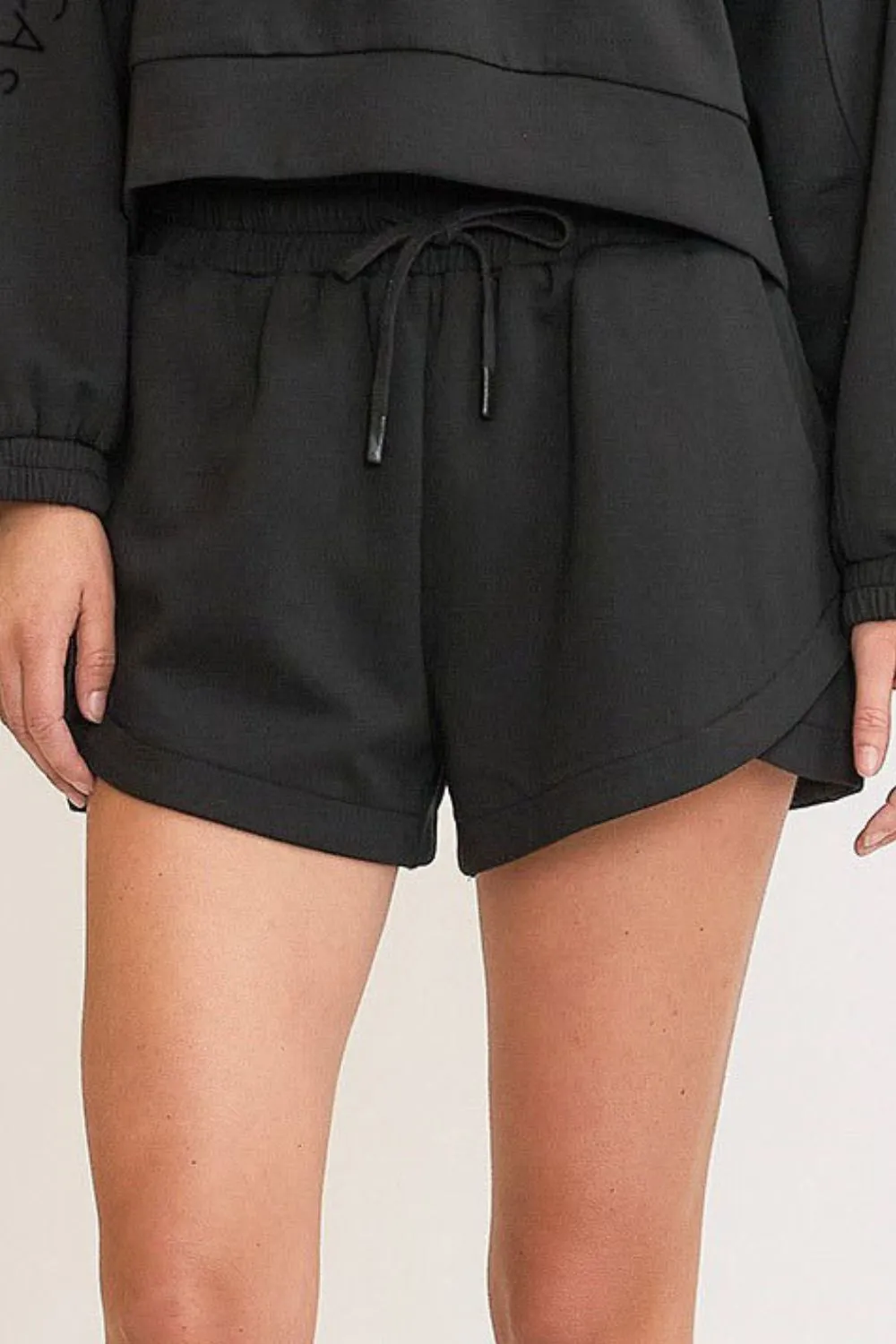 Umgee Full Size Drawstring Sweatshorts with Pockets Plus Size Avaialble