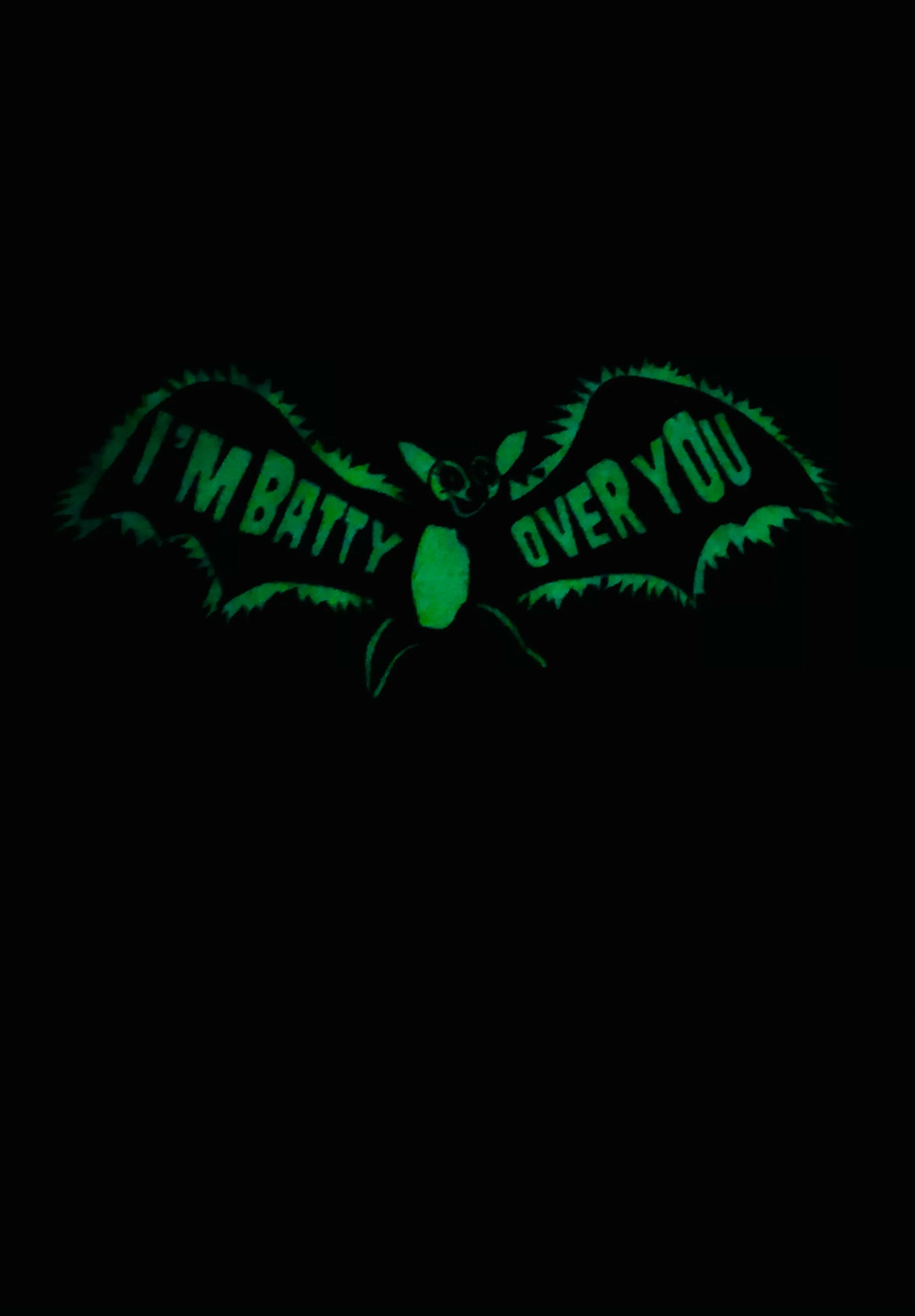 ＊UNISEX＊ GLOW IN THE DARK BATTY PULLOVER SWEATSHIRTS *GRAY