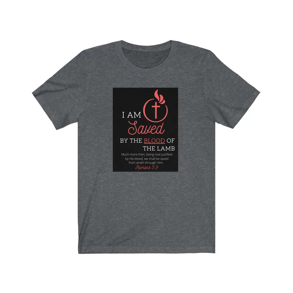 Unisex Jersey Short Sleeve Tee (Black Love Rocks Original Design - I AM SAVED)