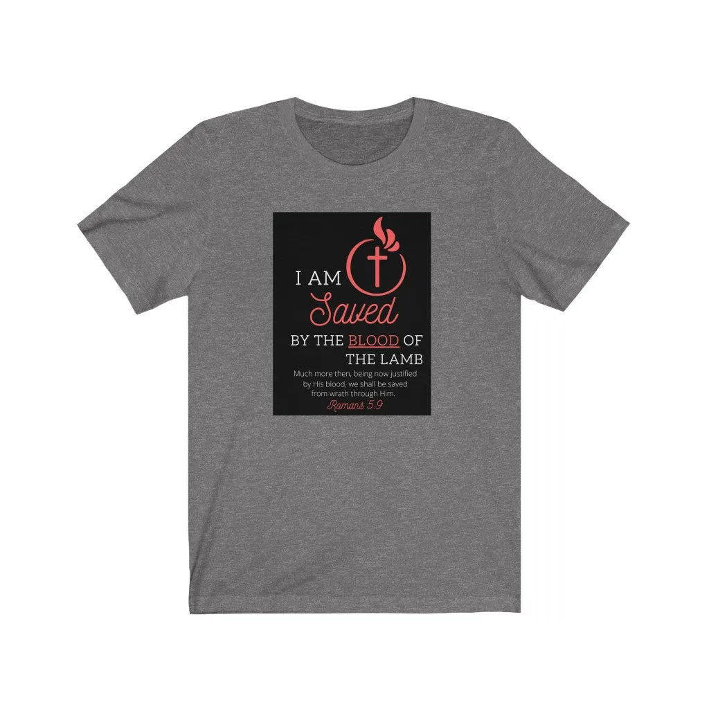 Unisex Jersey Short Sleeve Tee (Black Love Rocks Original Design - I AM SAVED)