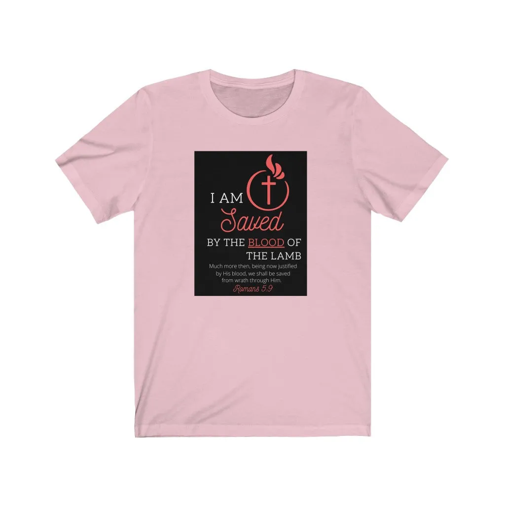 Unisex Jersey Short Sleeve Tee (Black Love Rocks Original Design - I AM SAVED)