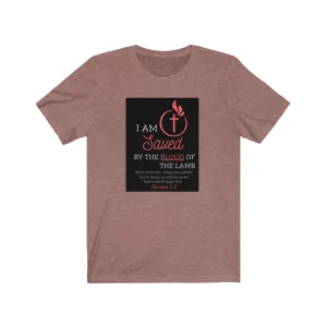 Unisex Jersey Short Sleeve Tee (Black Love Rocks Original Design - I AM SAVED)