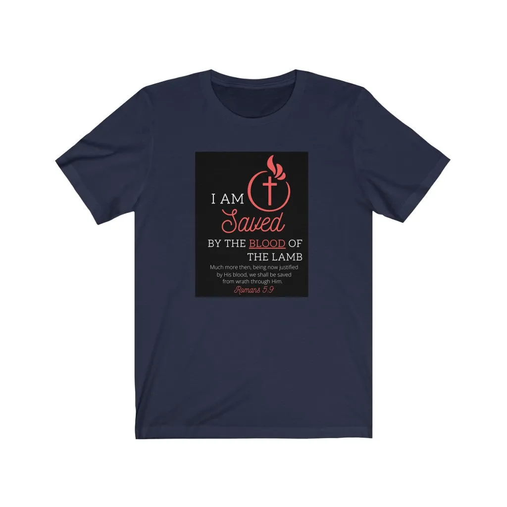 Unisex Jersey Short Sleeve Tee (Black Love Rocks Original Design - I AM SAVED)