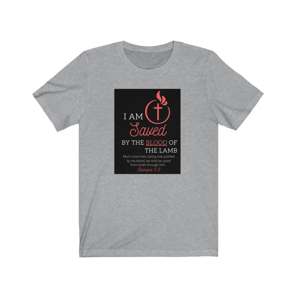 Unisex Jersey Short Sleeve Tee (Black Love Rocks Original Design - I AM SAVED)