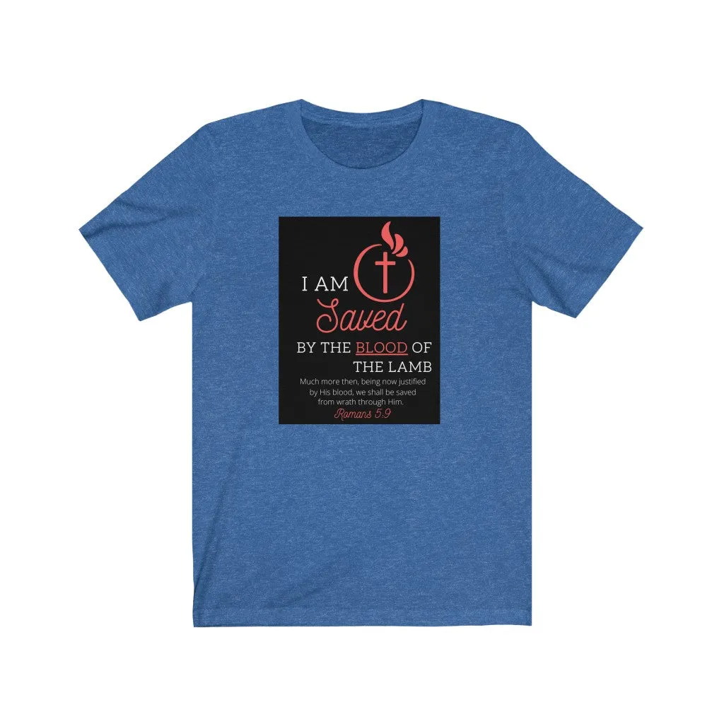 Unisex Jersey Short Sleeve Tee (Black Love Rocks Original Design - I AM SAVED)