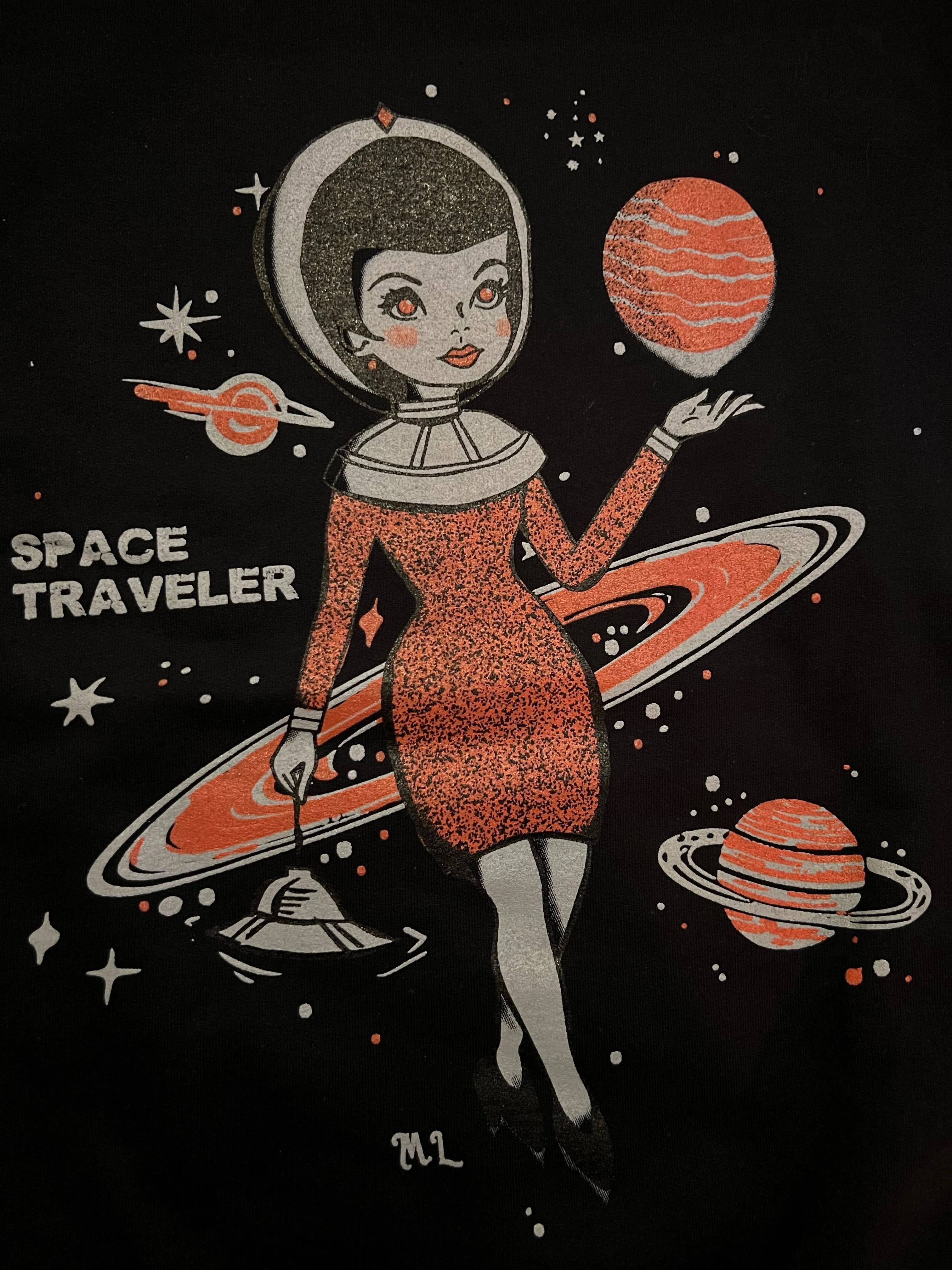 ＊UNISEX＊ SPACE TRAVELER SWEATSHIRTS *BLACK