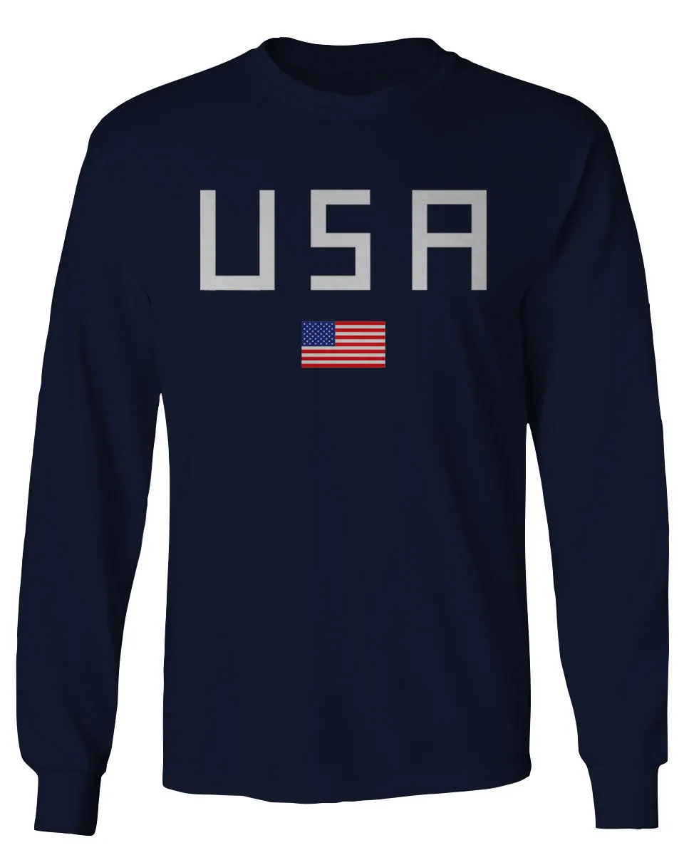 USA American Flag United States of America Patriotic  mens Long sleeve t shirt