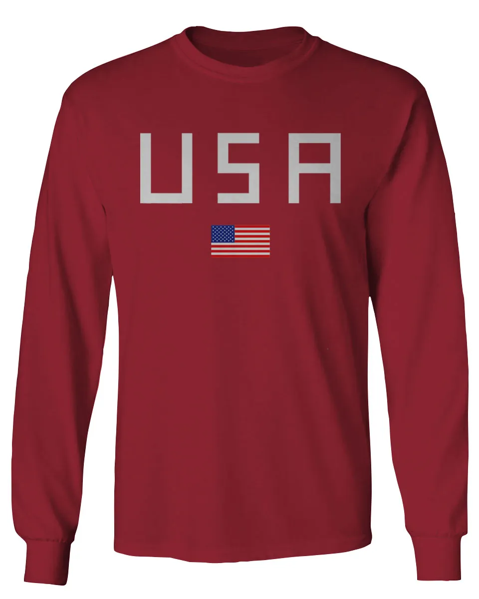 USA American Flag United States of America Patriotic  mens Long sleeve t shirt