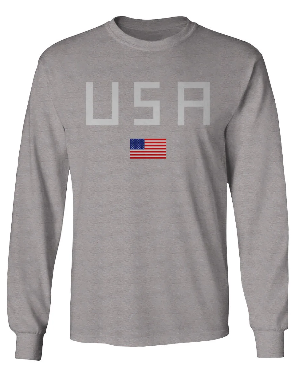 USA American Flag United States of America Patriotic  mens Long sleeve t shirt