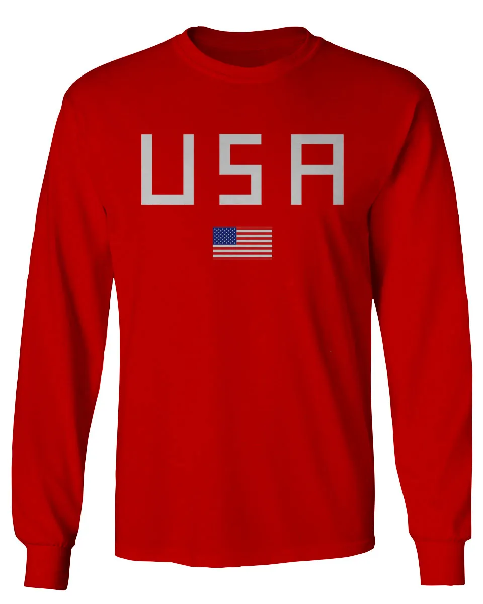 USA American Flag United States of America Patriotic  mens Long sleeve t shirt