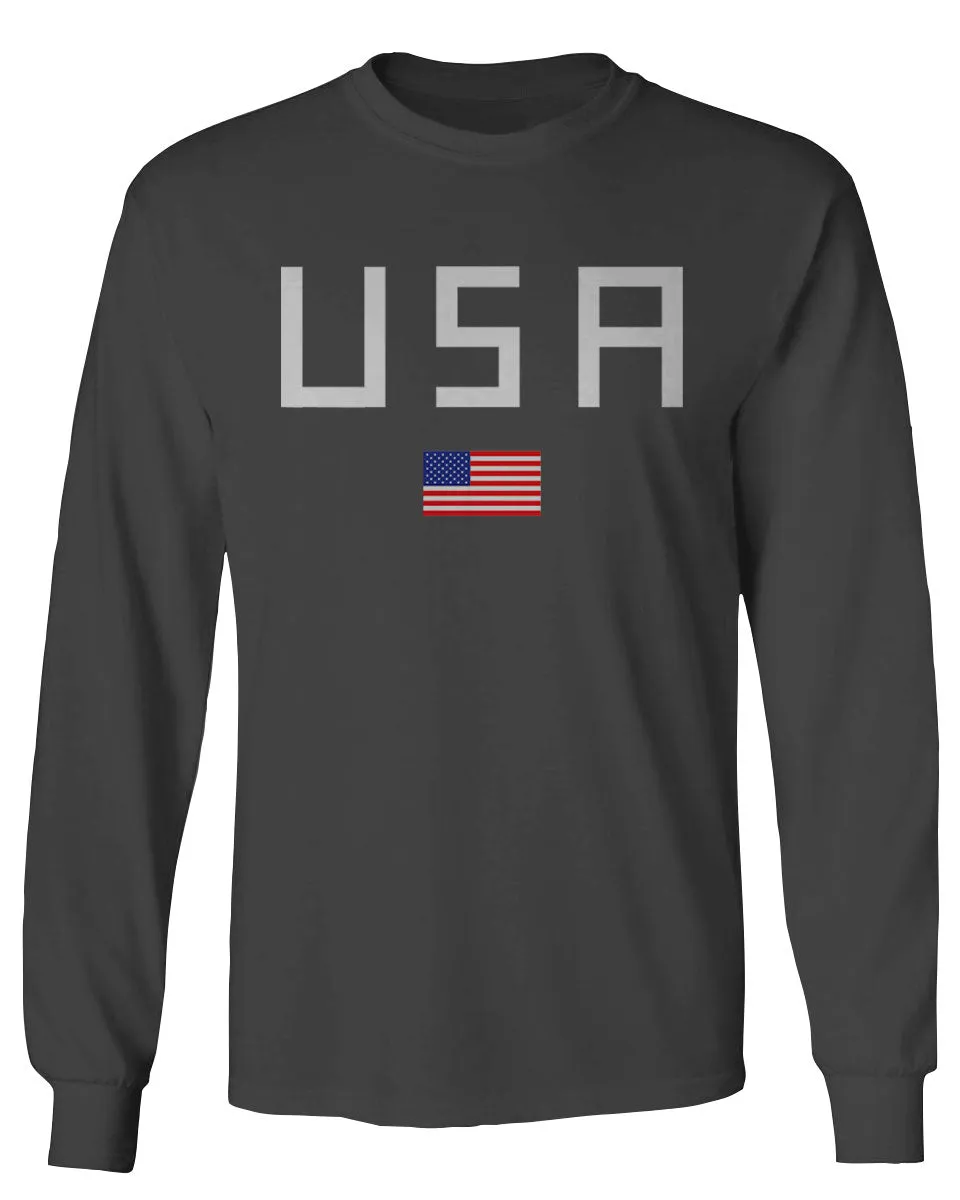 USA American Flag United States of America Patriotic  mens Long sleeve t shirt