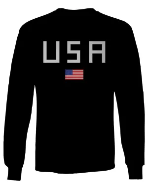 USA American Flag United States of America Patriotic  mens Long sleeve t shirt