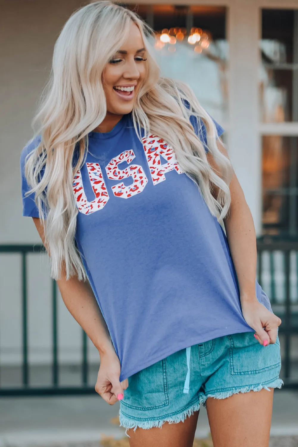 USA Leopard Print T-Shirt