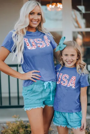 USA Leopard Print T-Shirt