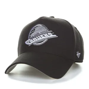 Vancouver Canucks Skate 47 Brand NHL Basic MVP Black / White Adjustable Hat