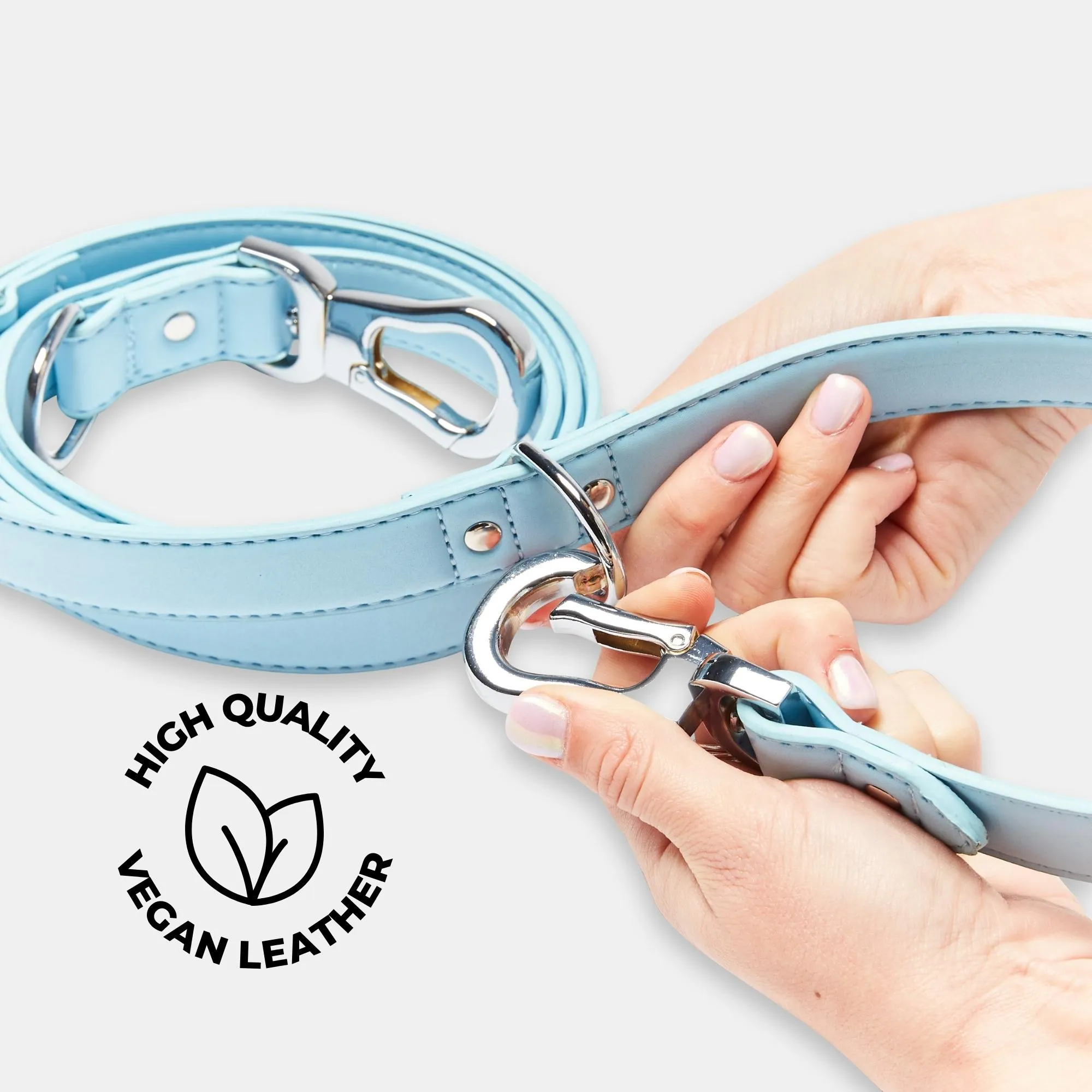 Versatile Vegan Leather Lead | Coastal Blue