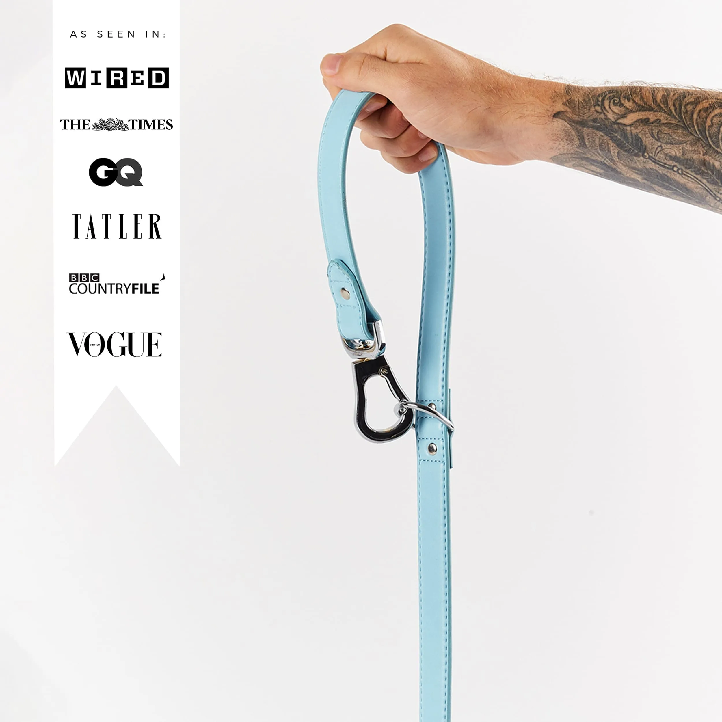Versatile Vegan Leather Lead | Coastal Blue