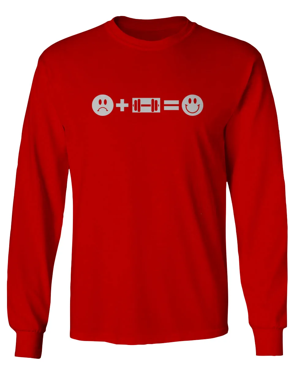 VICES AND VIRTUESS crosfit Feeling Workout Make me Happy Gym Fitness mens Long sleeve t shirt