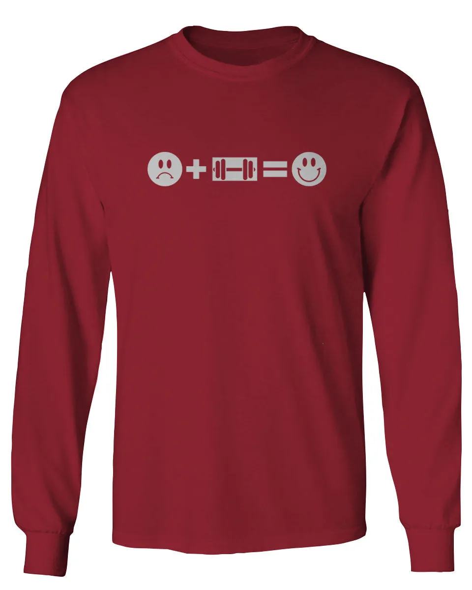 VICES AND VIRTUESS crosfit Feeling Workout Make me Happy Gym Fitness mens Long sleeve t shirt