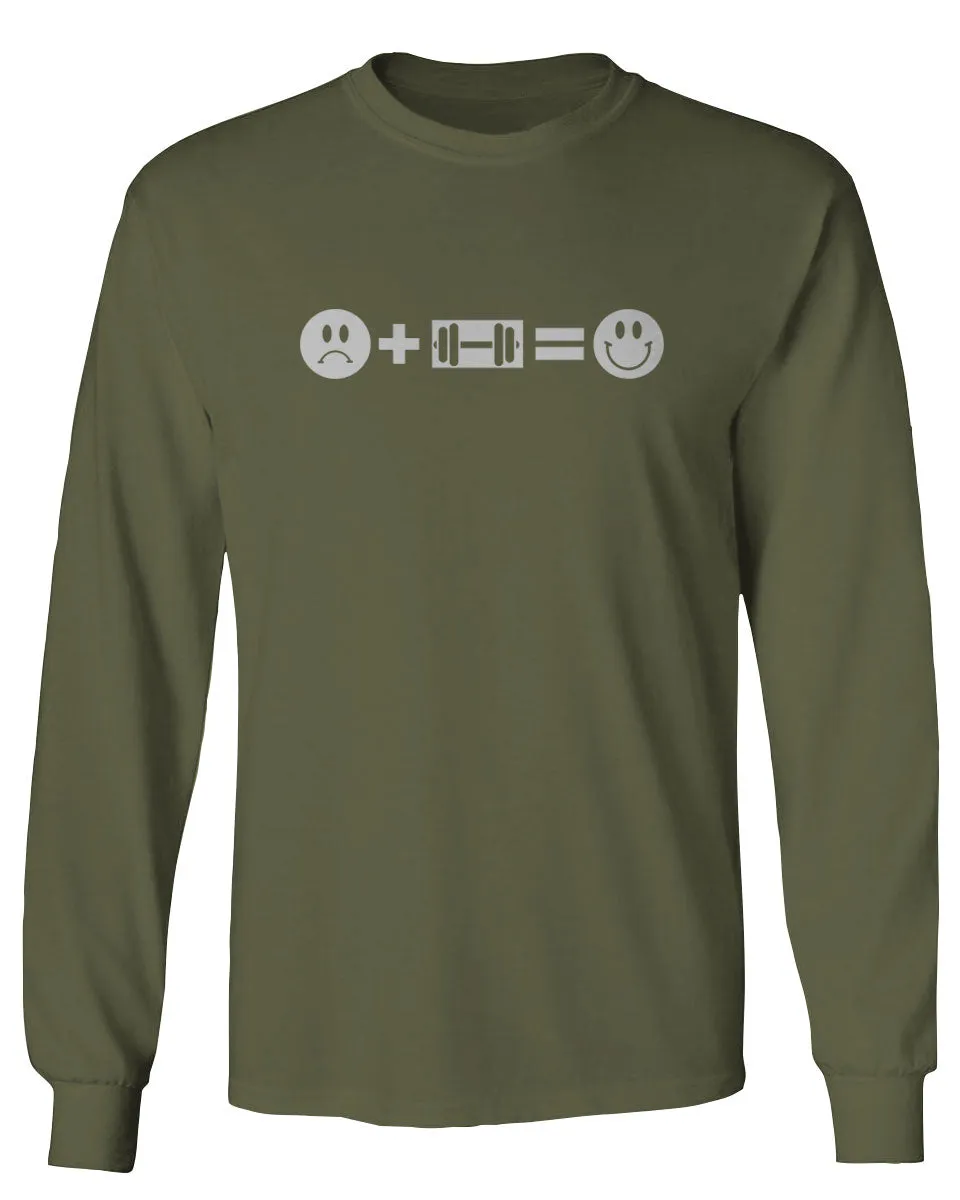 VICES AND VIRTUESS crosfit Feeling Workout Make me Happy Gym Fitness mens Long sleeve t shirt