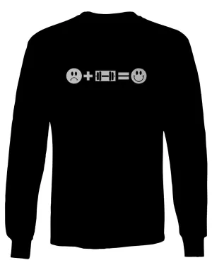 VICES AND VIRTUESS crosfit Feeling Workout Make me Happy Gym Fitness mens Long sleeve t shirt