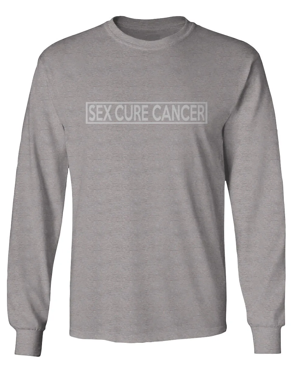 VICES AND VIRTUESS Hilarious Funny Offensive Graphic Sex Cure Cancer mens Long sleeve t shirt
