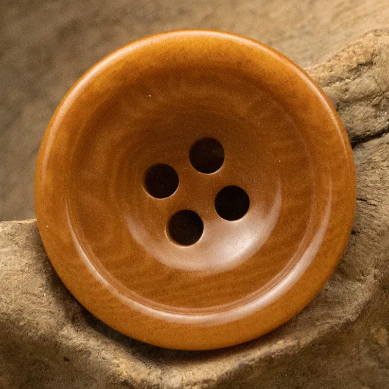 Vintage 2/4-Hole Reddish-Brown Sustainable Fruit Buttons 10pcs