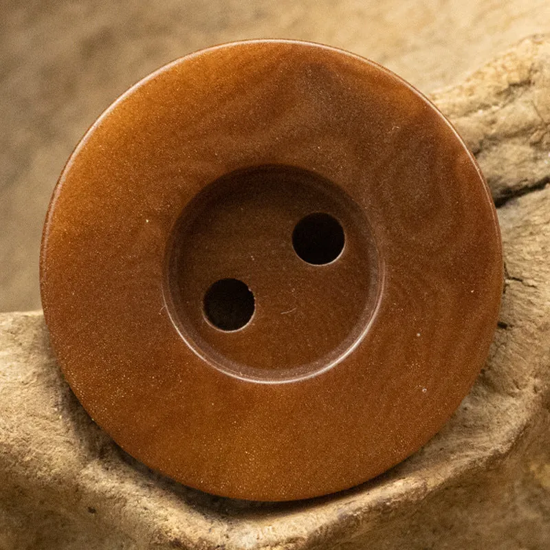 Vintage 2/4-Hole Reddish-Brown Sustainable Fruit Buttons 10pcs