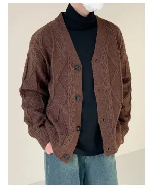 Vintage Brown Knit Cardigan
