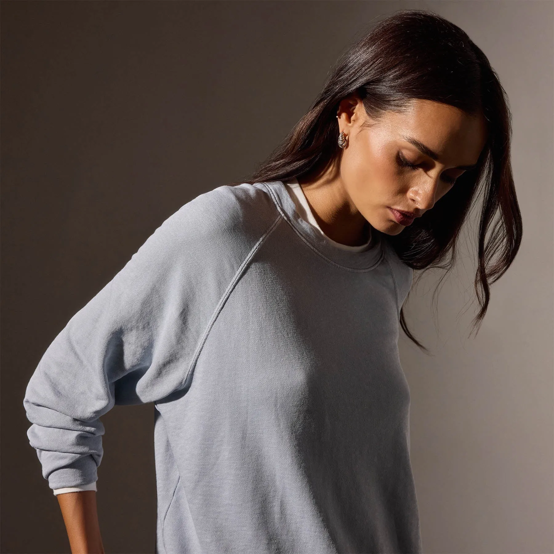Vintage French Terry Relaxed Sweatshirt - Grey Glacier Pigment