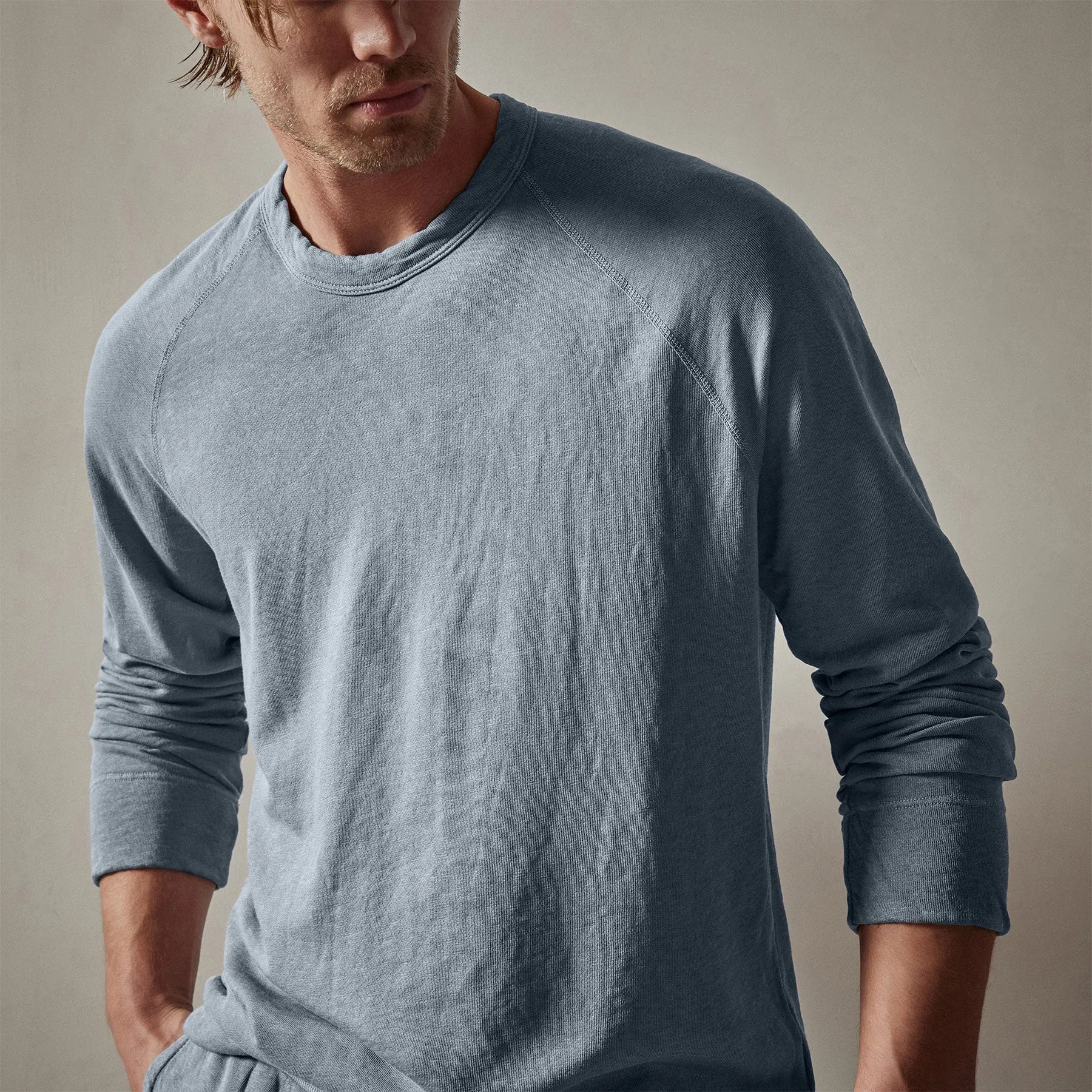 Vintage French Terry Sweatshirt - Bluestone Pigment