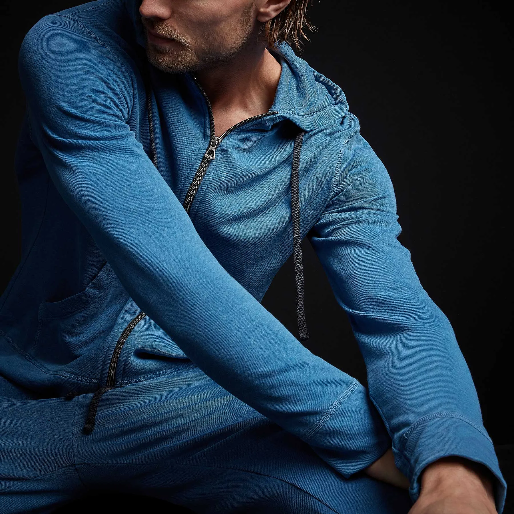 Vintage French Terry Zip Up Hoodie - Bolt Pigment