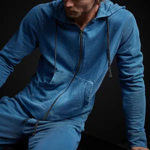 Vintage French Terry Zip Up Hoodie - Bolt Pigment