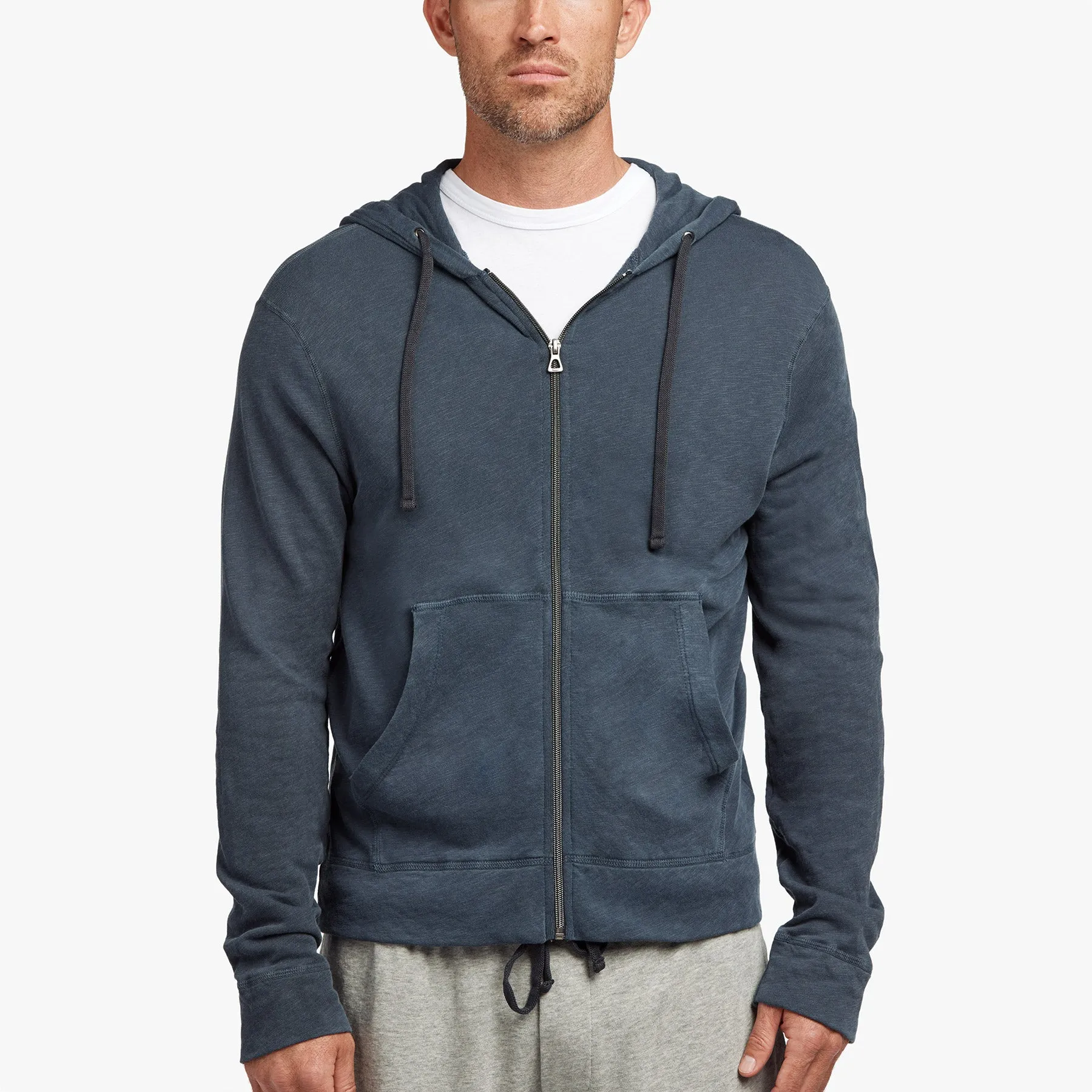Vintage French Terry Zip Up Hoodie - Deep