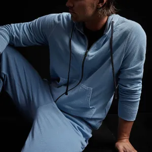 Vintage French Terry Zip Up Hoodie- Delta Pigment