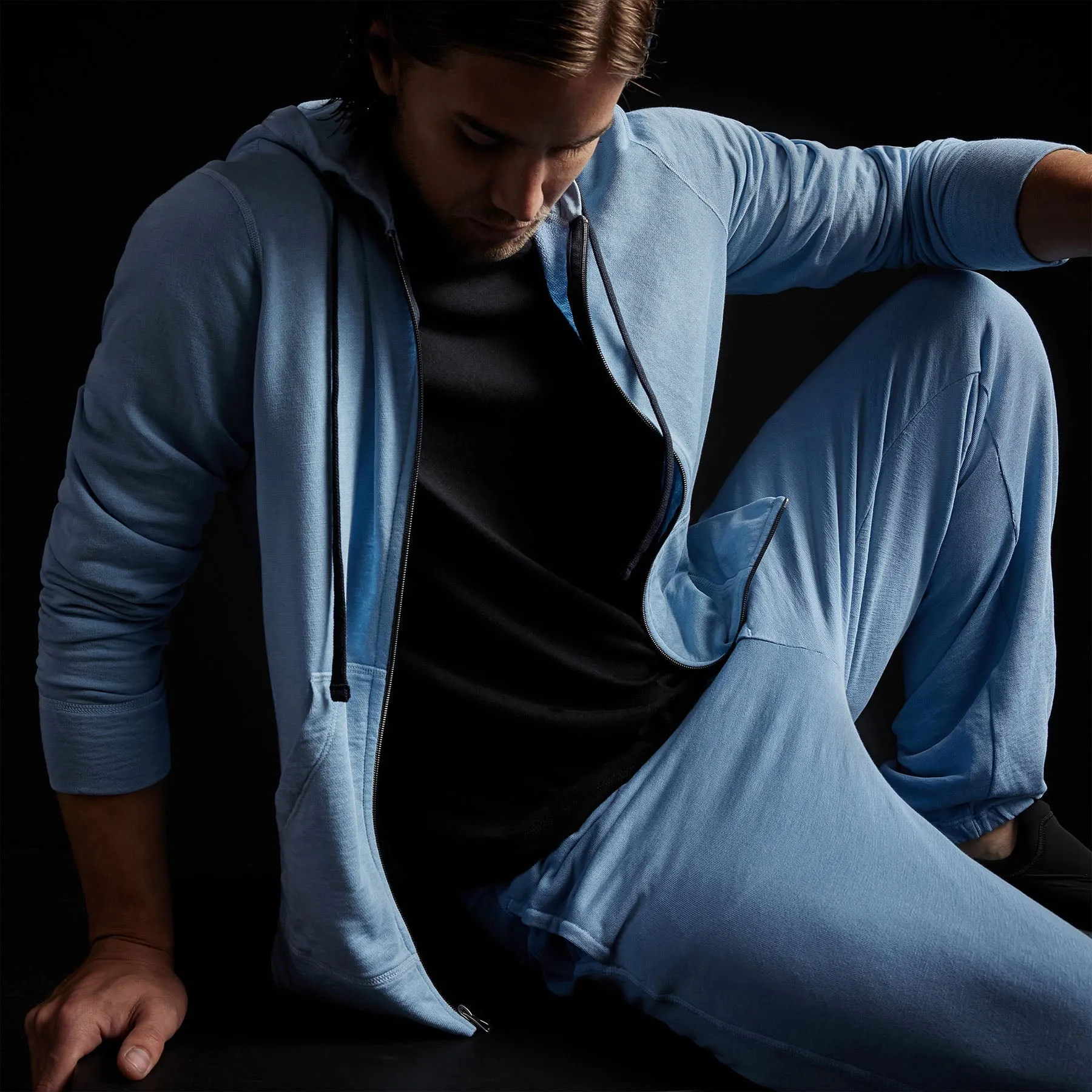 Vintage French Terry Zip Up Hoodie- Delta Pigment