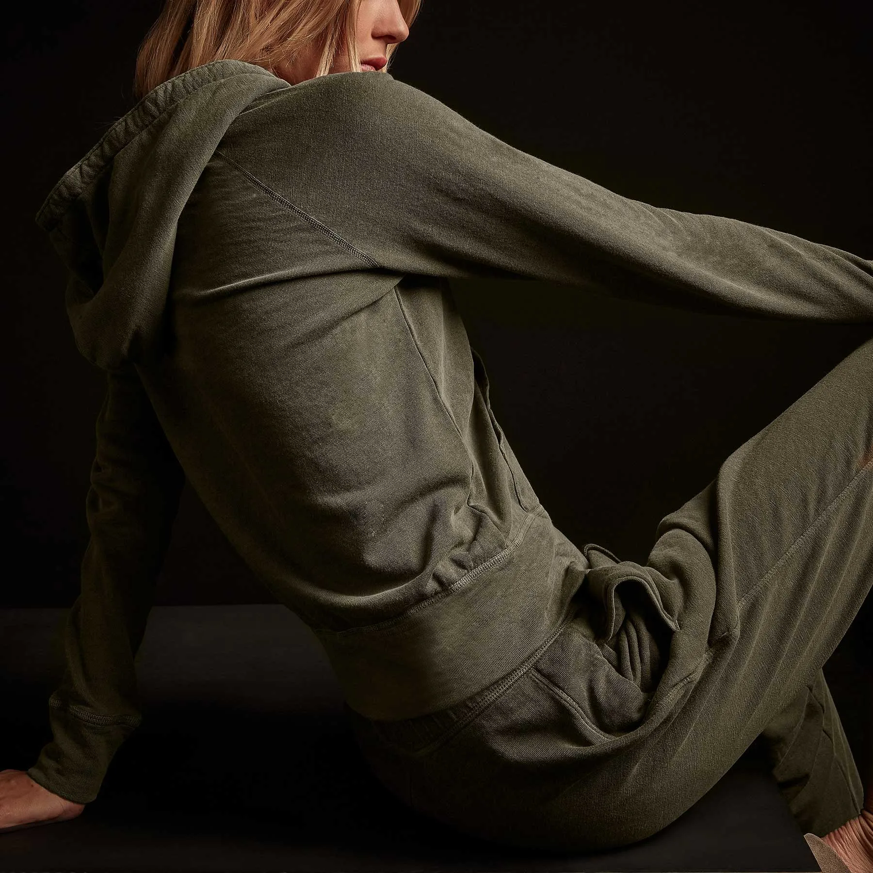 Vintage French Terry Zip Up Hoodie - Old Whiskey Pigment