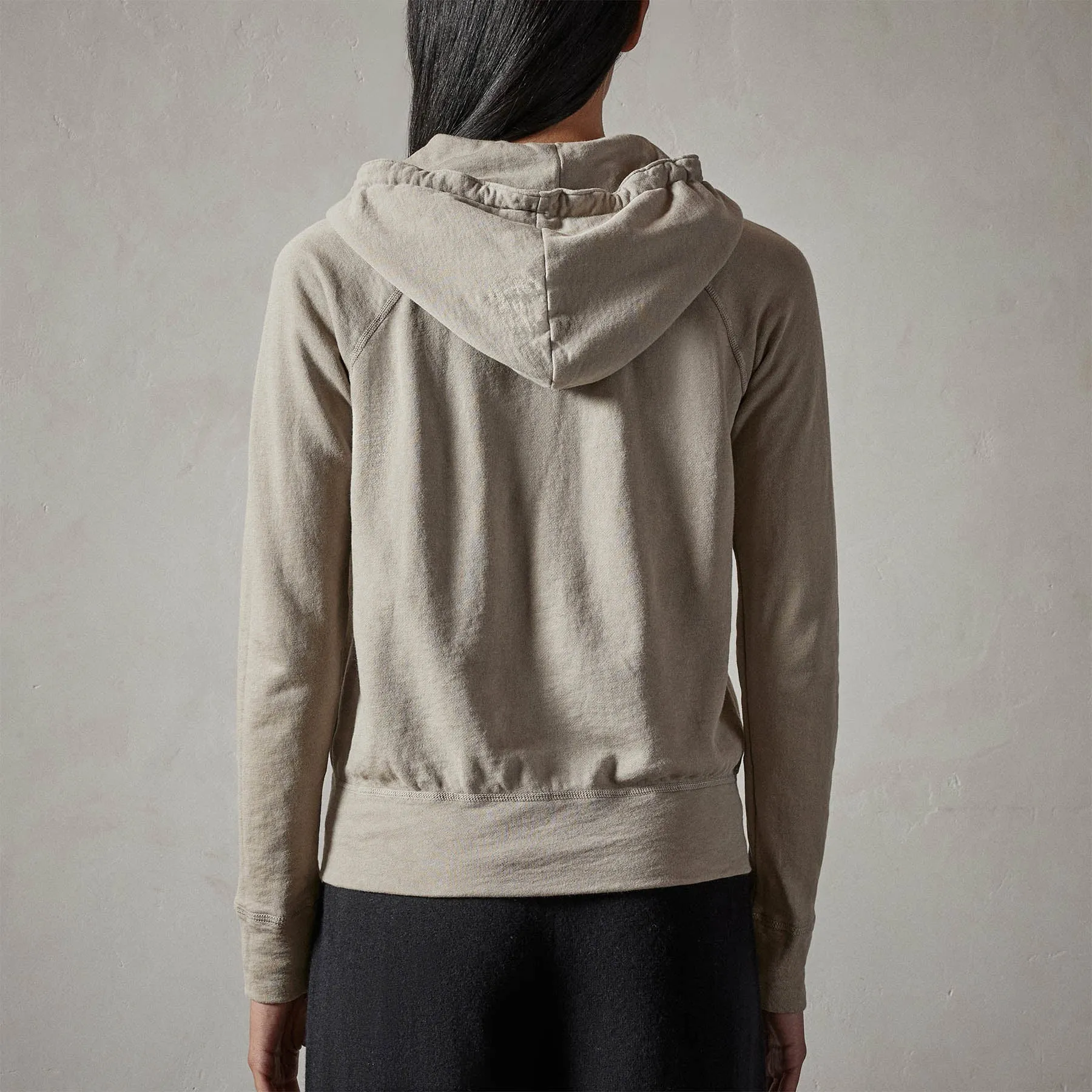 Vintage French Terry Zip Up Hoodie - String Pigment
