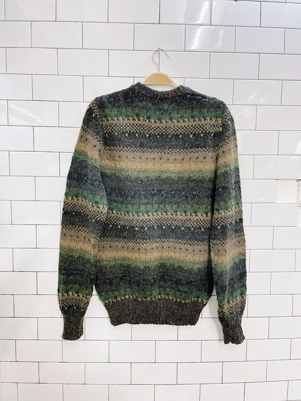 vintage le tigre fuzzy dad sweater