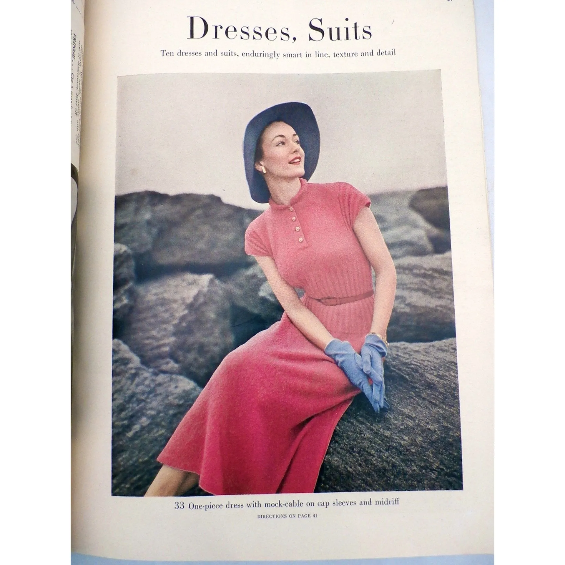 Vintage Magazine Vogue Knitting Book, Fall and Winter 1949 50   designs How To