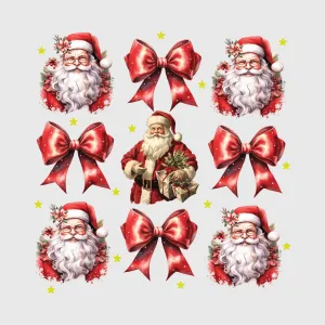 Vintage Santa Christmas Faces Transfer