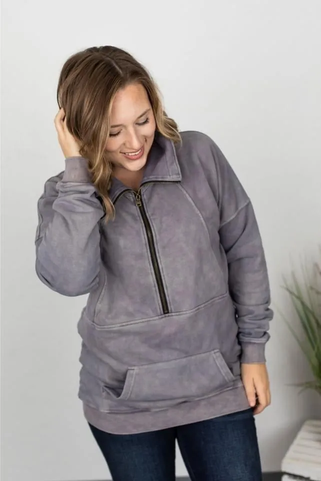 Vintage Wash Half-Zips