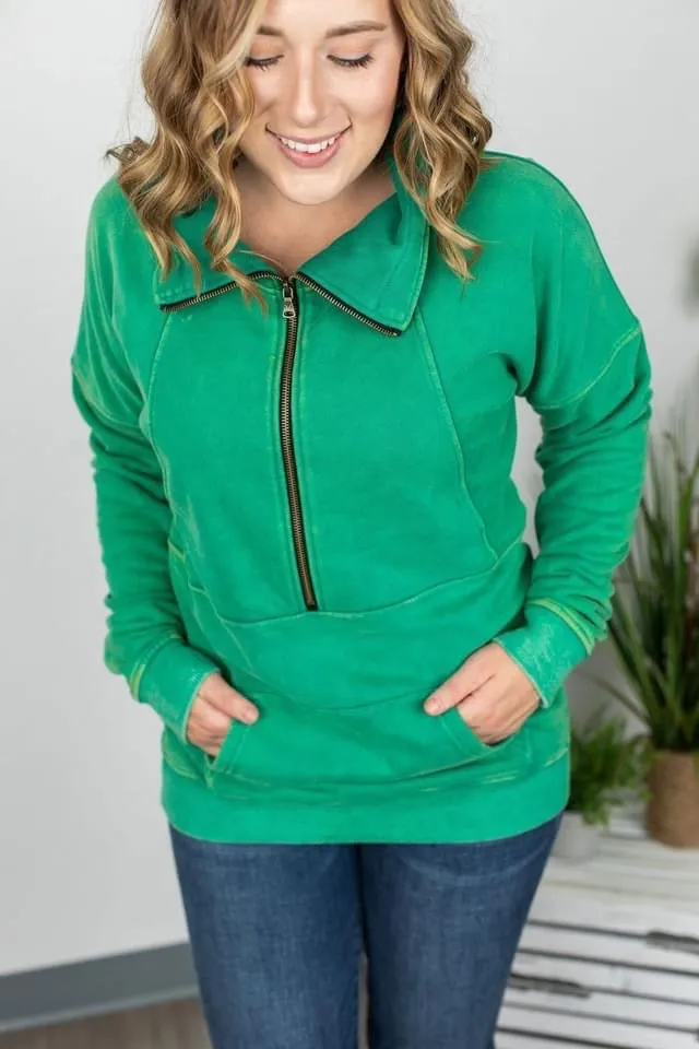 Vintage Wash Half-Zips