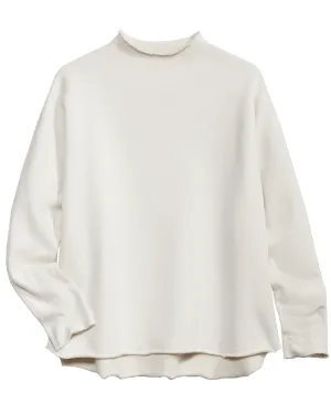 Vintage White Effie Long Sleeve Funnel Neck Capelet